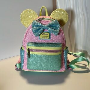 Loungefly Disney Pastel Sequin Mini Backpack